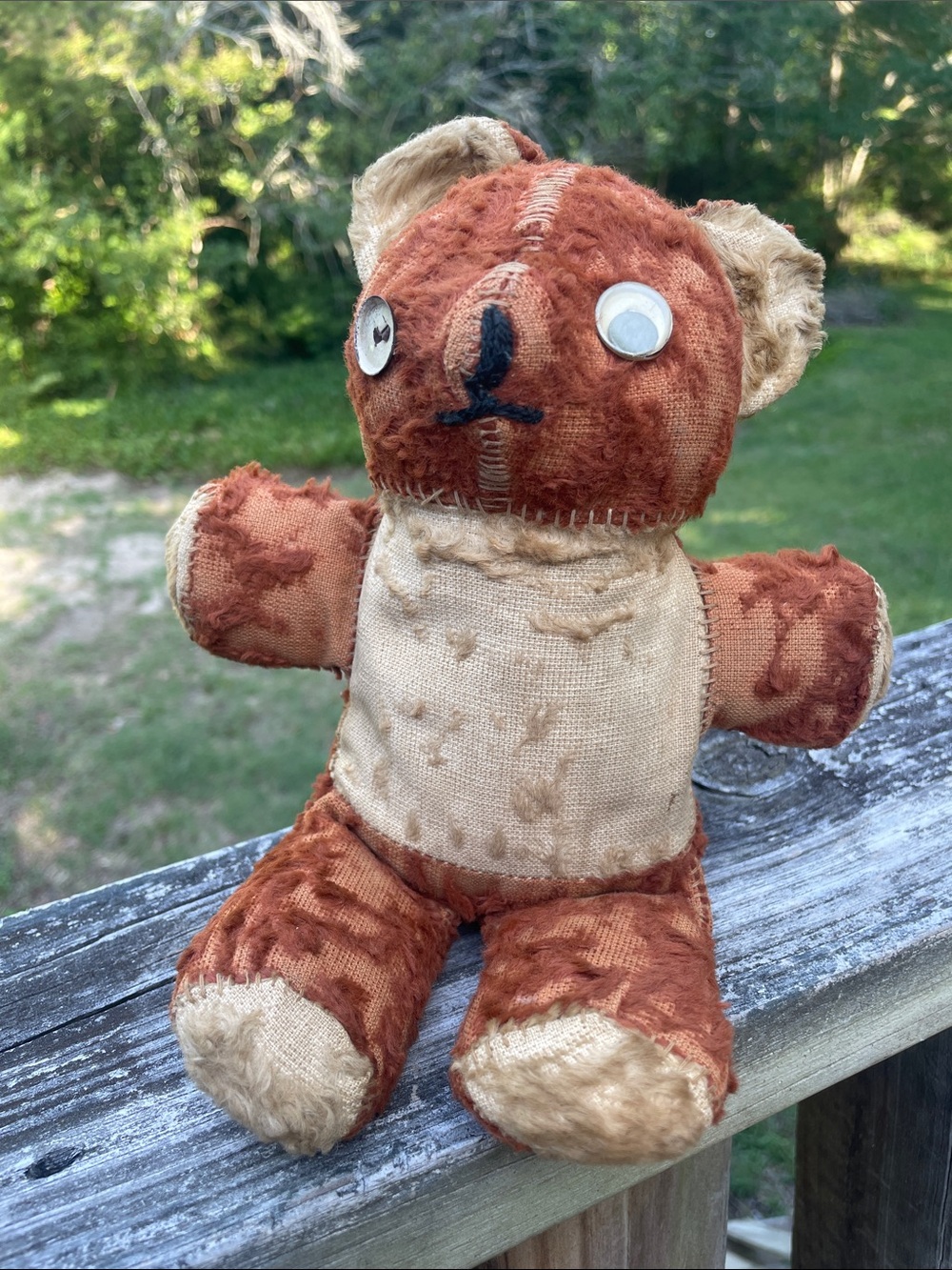 Antique 10” well loved teddy bear